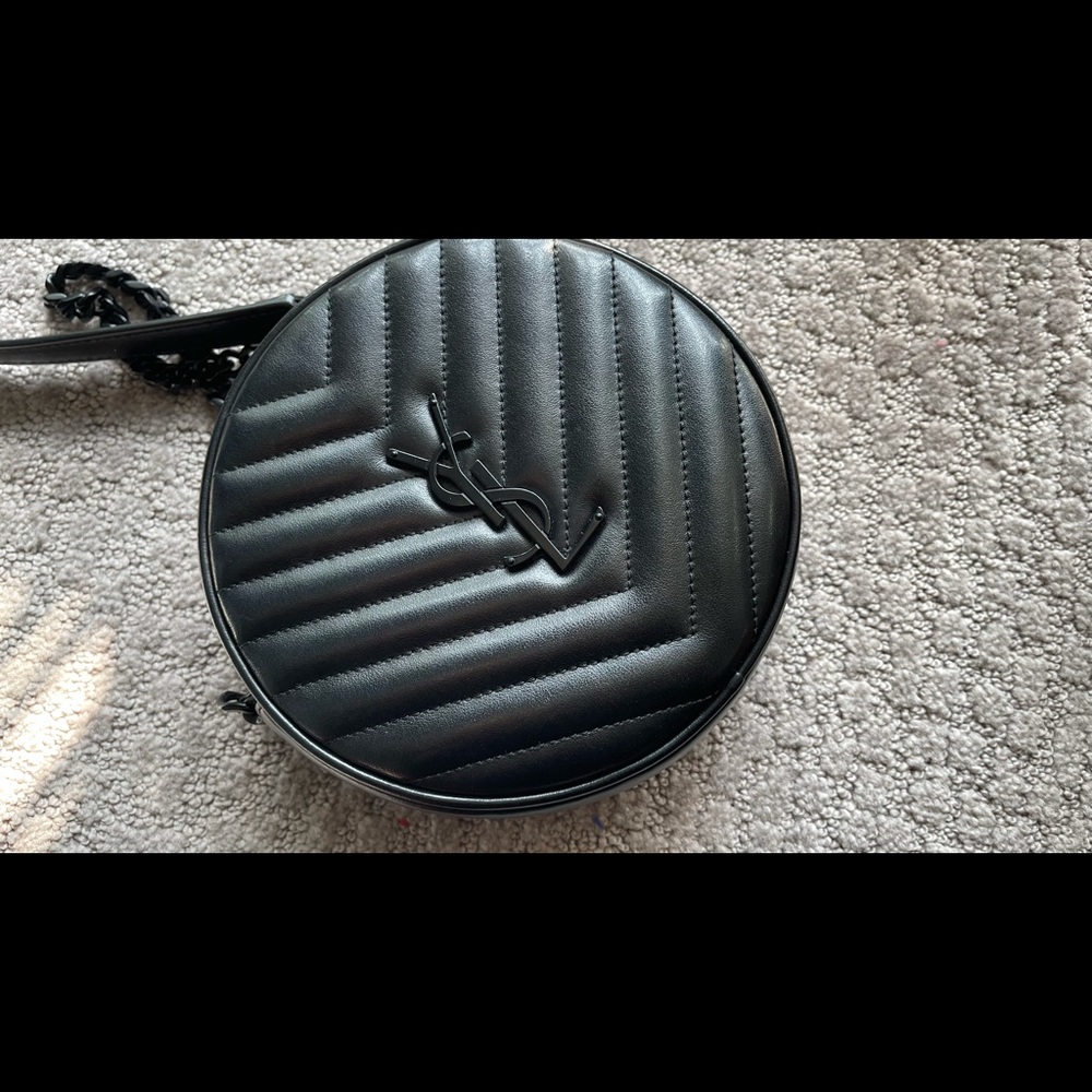 Black on Black YSL chain bag